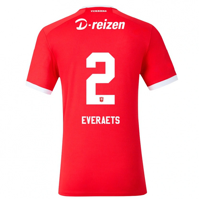 Danxen Mujer Camiseta Kim Everaets #2 Rojo Blanco 1ª Equipación 2026/27 La Camisa México