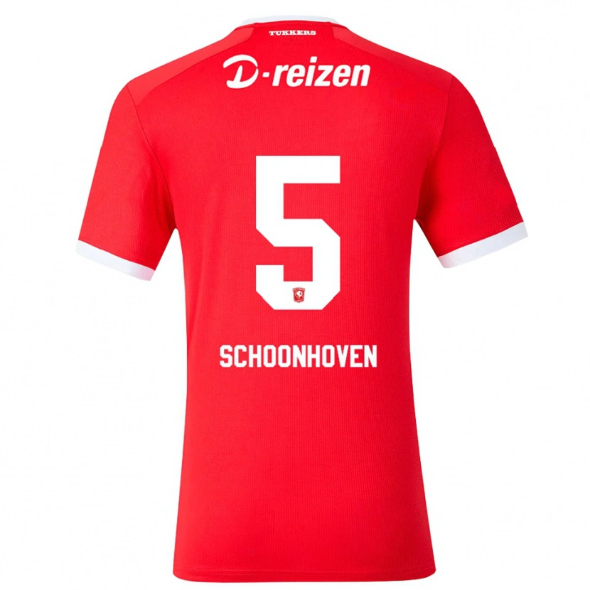 Danxen Mujer Camiseta Roman Schoonhoven #5 Rojo Blanco 1ª Equipación 2026/27 La Camisa México