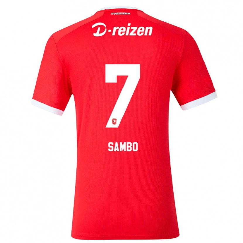 Danxen Mujer Camiseta Giandro Sambo #7 Rojo Blanco 1ª Equipación 2026/27 La Camisa México