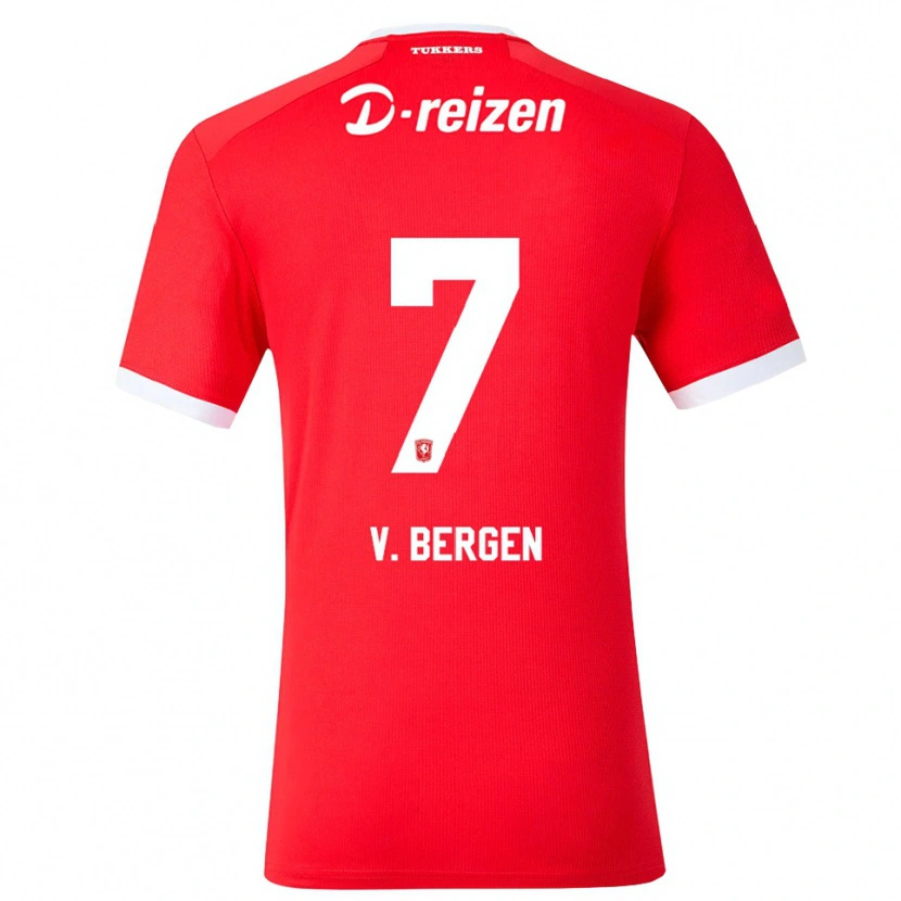 Danxen Mujer Camiseta Mitchell Van Bergen #7 Rojo Blanco 1ª Equipación 2026/27 La Camisa México