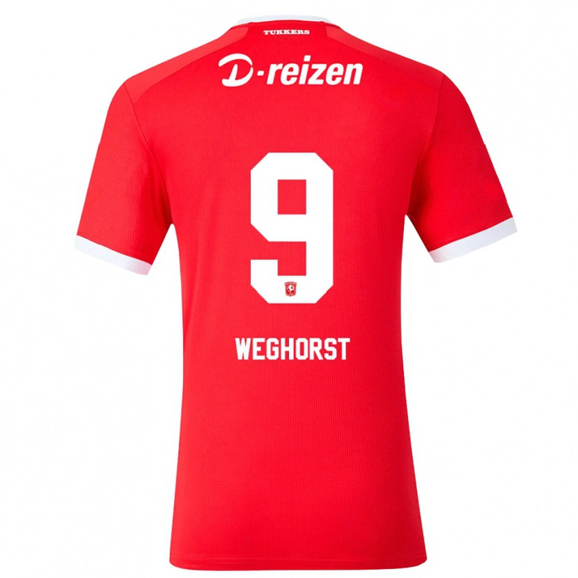 Danxen Mujer Camiseta Wout Weghorst #9 Rojo Blanco 1ª Equipación 2026/27 La Camisa México