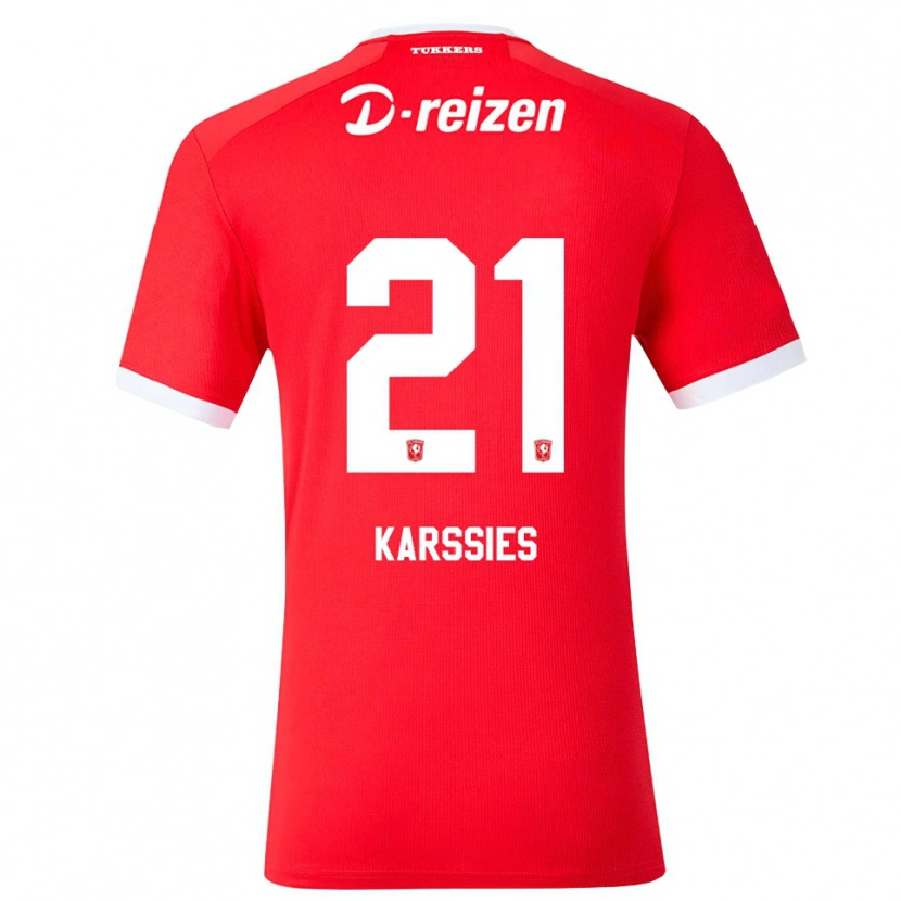 Danxen Mujer Camiseta Sam Karssies #21 Rojo Blanco 1ª Equipación 2026/27 La Camisa México