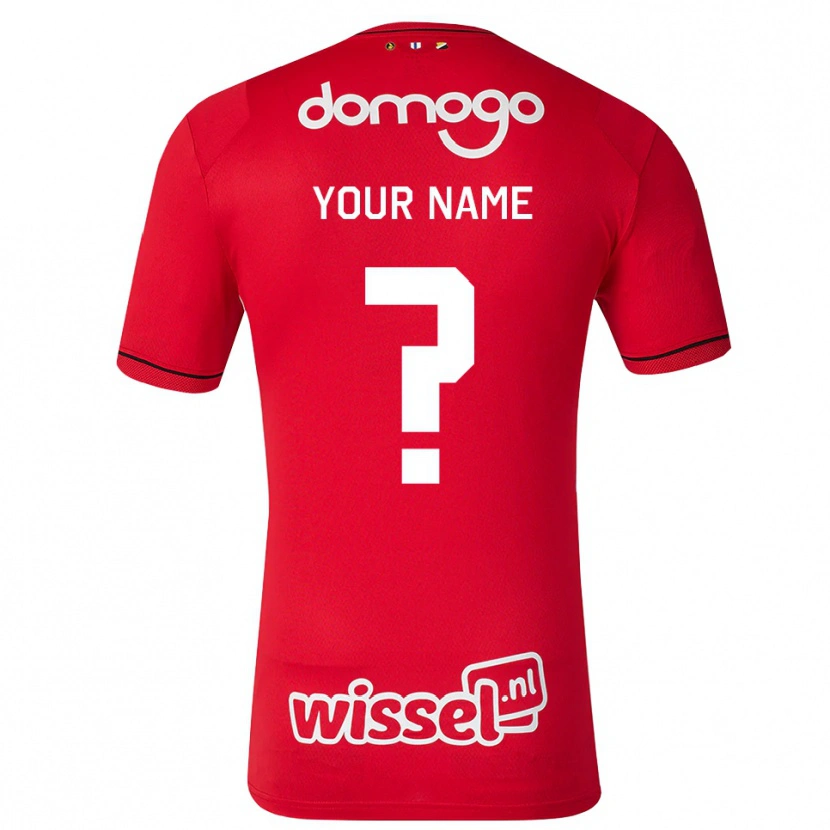 Danxen Mujer Camiseta Su Nombre #0 Rojo Blanco Negro 1ª Equipación 2026/27 La Camisa México