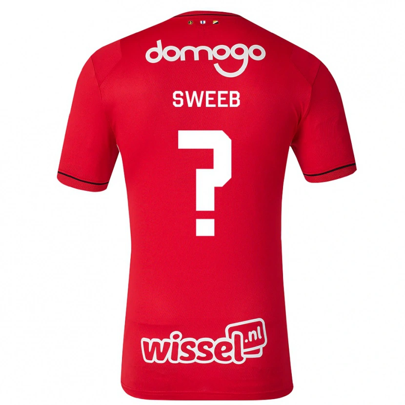 Danxen Mujer Camiseta Matthew Sweeb #0 Rojo Blanco Negro 1ª Equipación 2026/27 La Camisa México