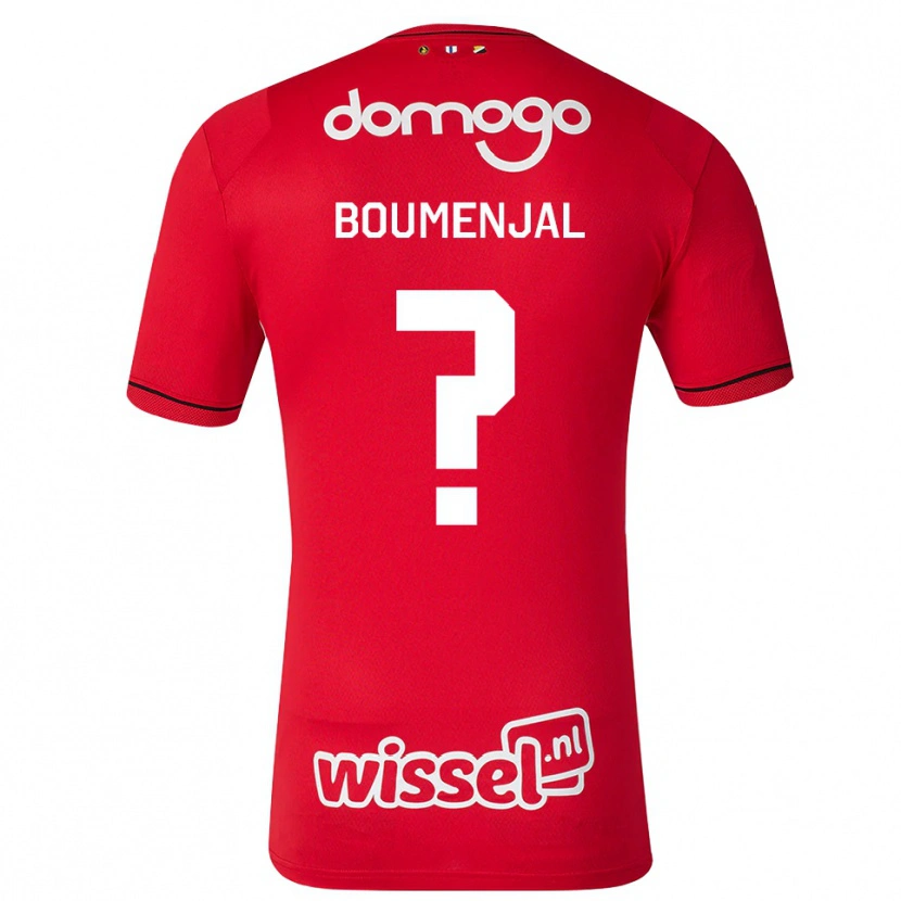 Danxen Mujer Camiseta Achraf Boumenjal #0 Rojo Blanco Negro 1ª Equipación 2026/27 La Camisa México