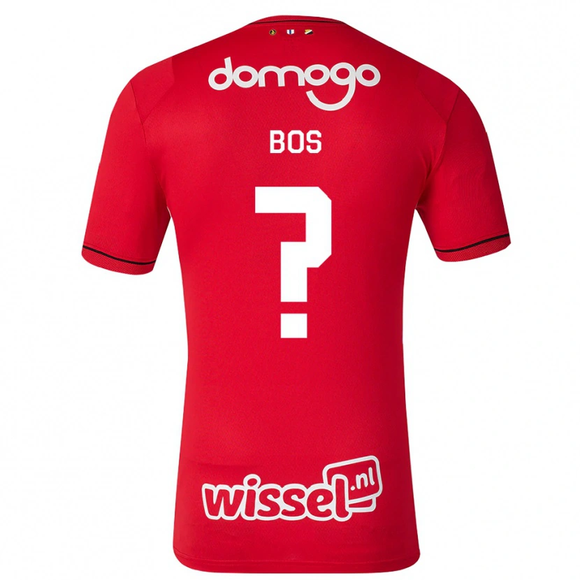 Danxen Mujer Camiseta Torben Bos #0 Rojo Blanco Negro 1ª Equipación 2026/27 La Camisa México