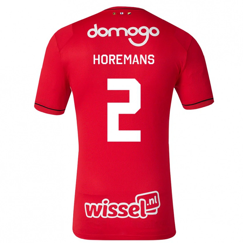 Danxen Mujer Camiseta Siebe Horemans #2 Rojo Blanco Negro 1ª Equipación 2026/27 La Camisa México
