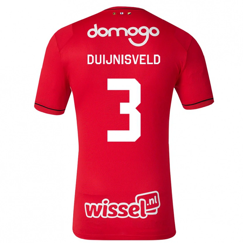 Danxen Mujer Camiseta Owen Duijnisveld #3 Rojo Blanco Negro 1ª Equipación 2026/27 La Camisa México