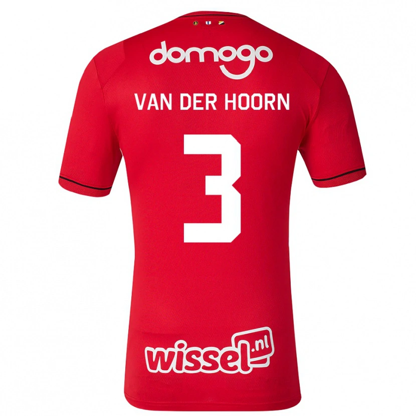 Danxen Mujer Camiseta Mike Van Der Hoorn #3 Rojo Blanco Negro 1ª Equipación 2026/27 La Camisa México