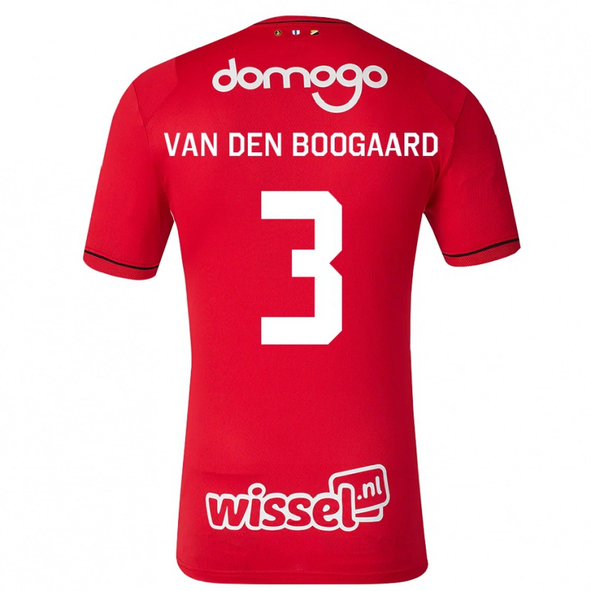 Danxen Mujer Camiseta Brian Van Den Boogaard #3 Rojo Blanco Negro 1ª Equipación 2026/27 La Camisa México