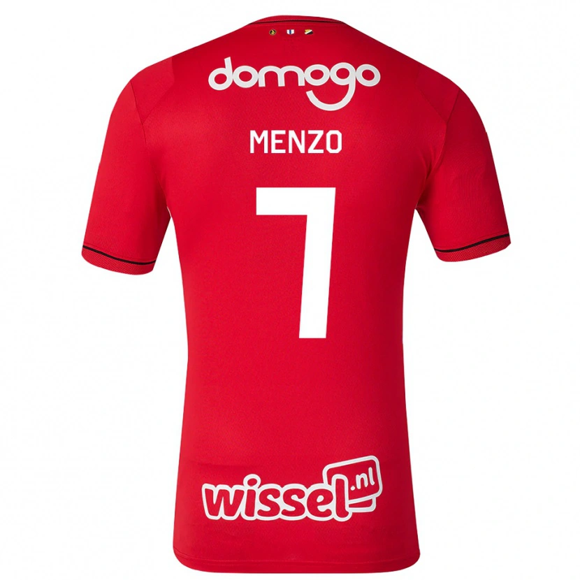 Danxen Mujer Camiseta Björn Menzo #7 Rojo Blanco Negro 1ª Equipación 2026/27 La Camisa México