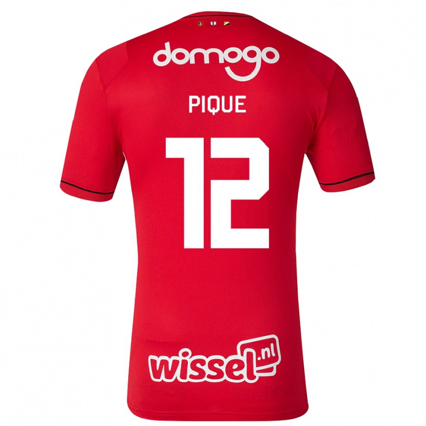 Danxen Mujer Camiseta Naomi Piqué #12 Rojo Blanco Negro 1ª Equipación 2026/27 La Camisa México