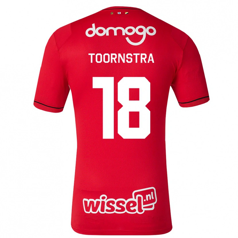 Danxen Mujer Camiseta Jens Toornstra #18 Rojo Blanco Negro 1ª Equipación 2026/27 La Camisa México