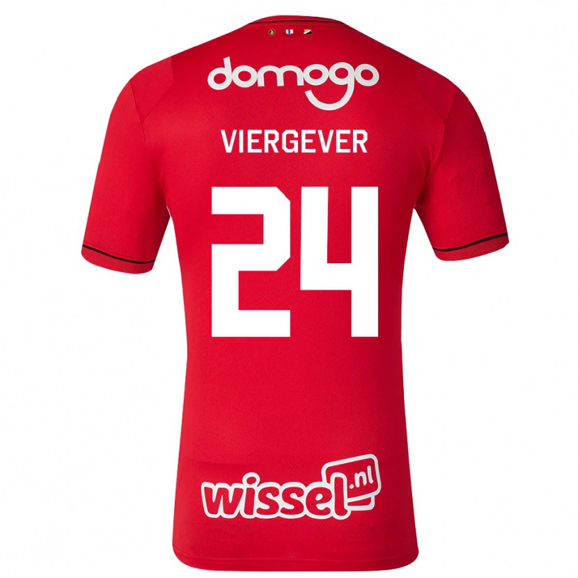 Danxen Mujer Camiseta Nick Viergever #24 Rojo Blanco Negro 1ª Equipación 2026/27 La Camisa México