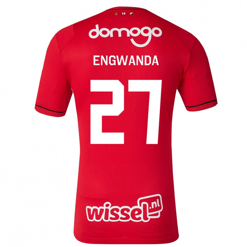 Danxen Mujer Camiseta Alonzo Engwanda #27 Rojo Blanco Negro 1ª Equipación 2026/27 La Camisa México