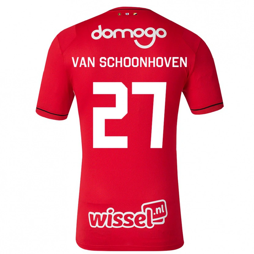 Danxen Mujer Camiseta Nurija Van Schoonhoven #27 Rojo Blanco Negro 1ª Equipación 2026/27 La Camisa México