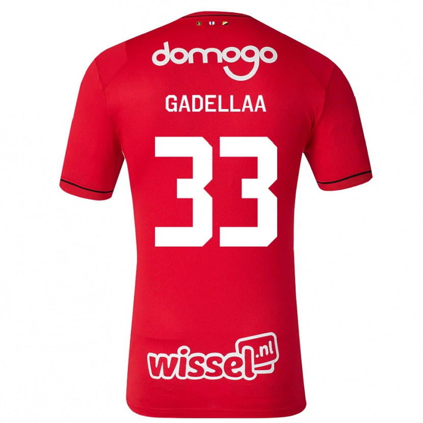 Danxen Mujer Camiseta Kevin Gadellaa #33 Rojo Blanco Negro 1ª Equipación 2026/27 La Camisa México