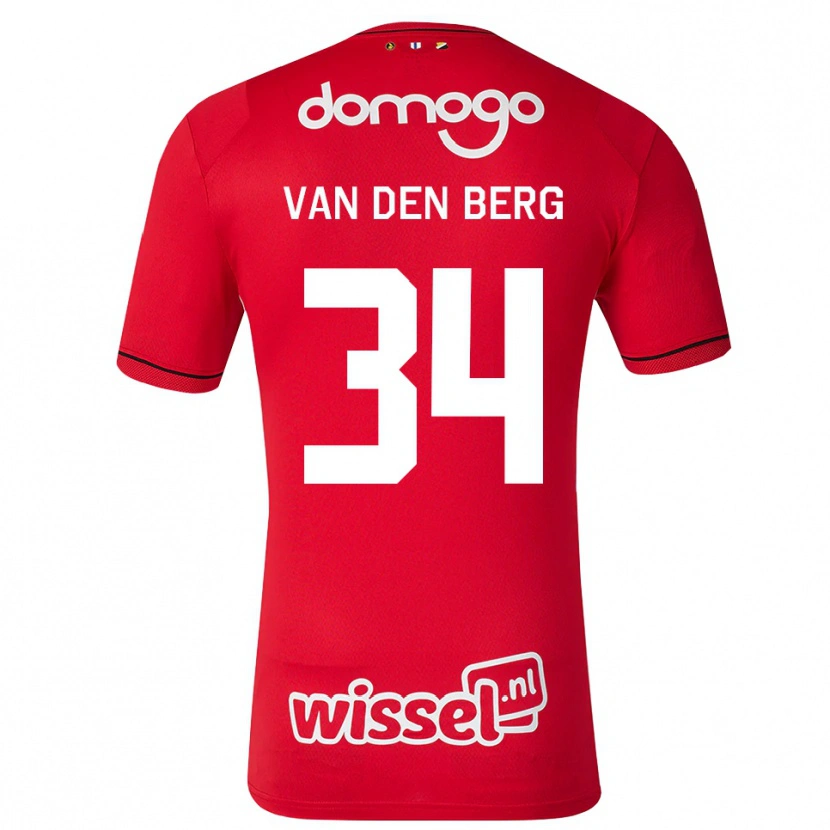 Danxen Mujer Camiseta Davy Van Den Berg #34 Rojo Blanco Negro 1ª Equipación 2026/27 La Camisa México