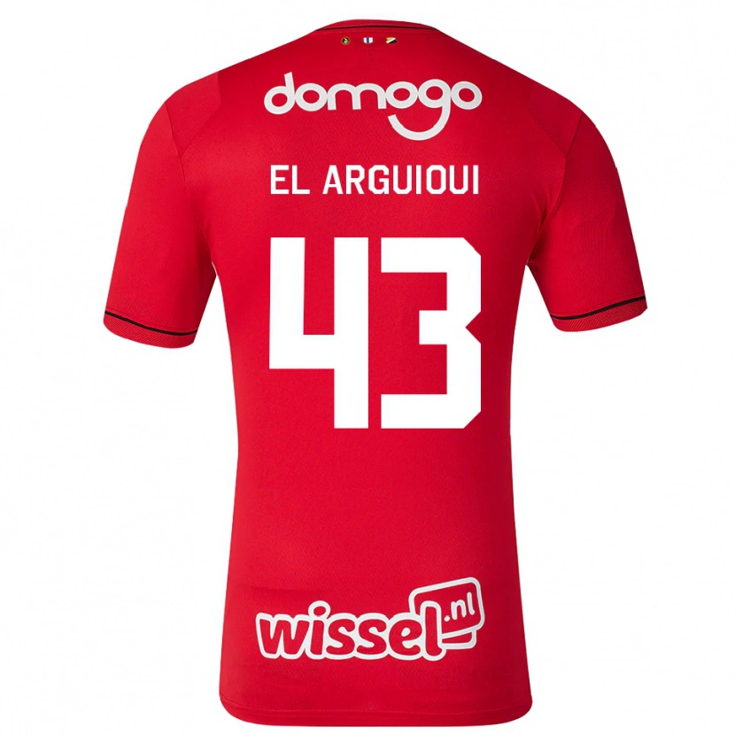 Danxen Mujer Camiseta Rafik El Arguioui #43 Rojo Blanco Negro 1ª Equipación 2026/27 La Camisa México