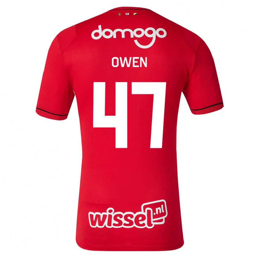 Danxen Mujer Camiseta Emmanuel Chigozie Owen #47 Rojo Blanco Negro 1ª Equipación 2026/27 La Camisa México