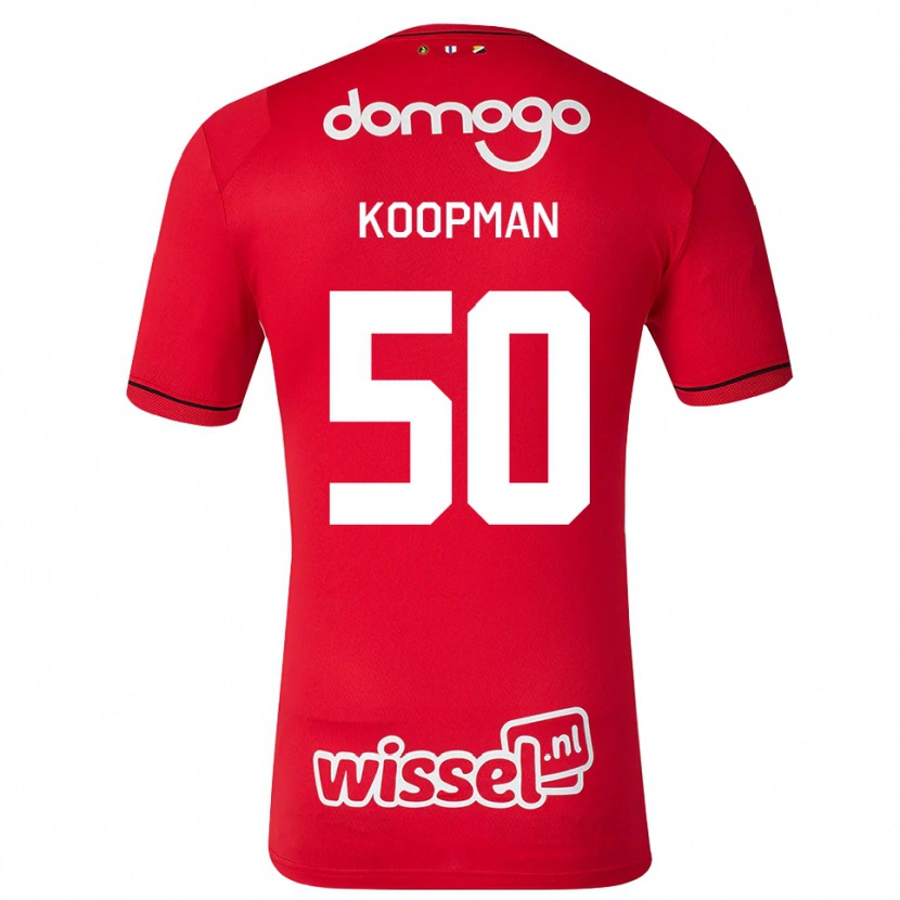 Danxen Mujer Camiseta Kyra Koopman #50 Rojo Blanco Negro 1ª Equipación 2026/27 La Camisa México