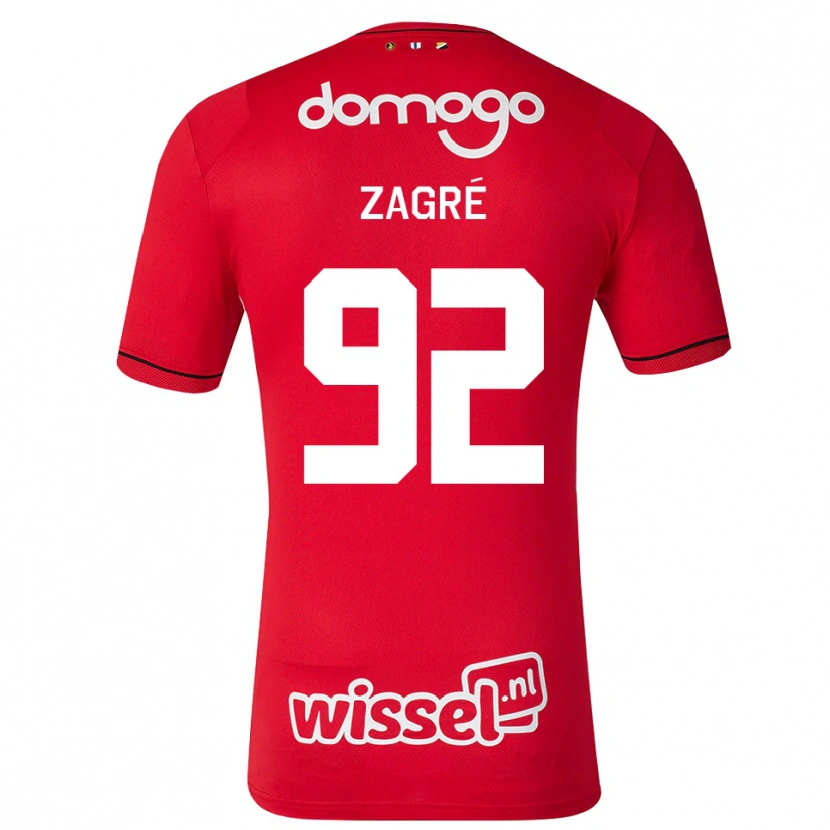 Danxen Mujer Camiseta Arthur Zagré #92 Rojo Blanco Negro 1ª Equipación 2026/27 La Camisa México