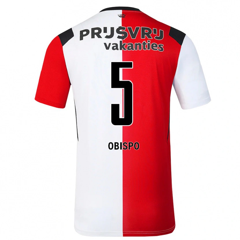 Danxen Mujer Camiseta Celainy Obispo #5 Rojo Blanco Negro 1ª Equipación 2026/27 La Camisa México