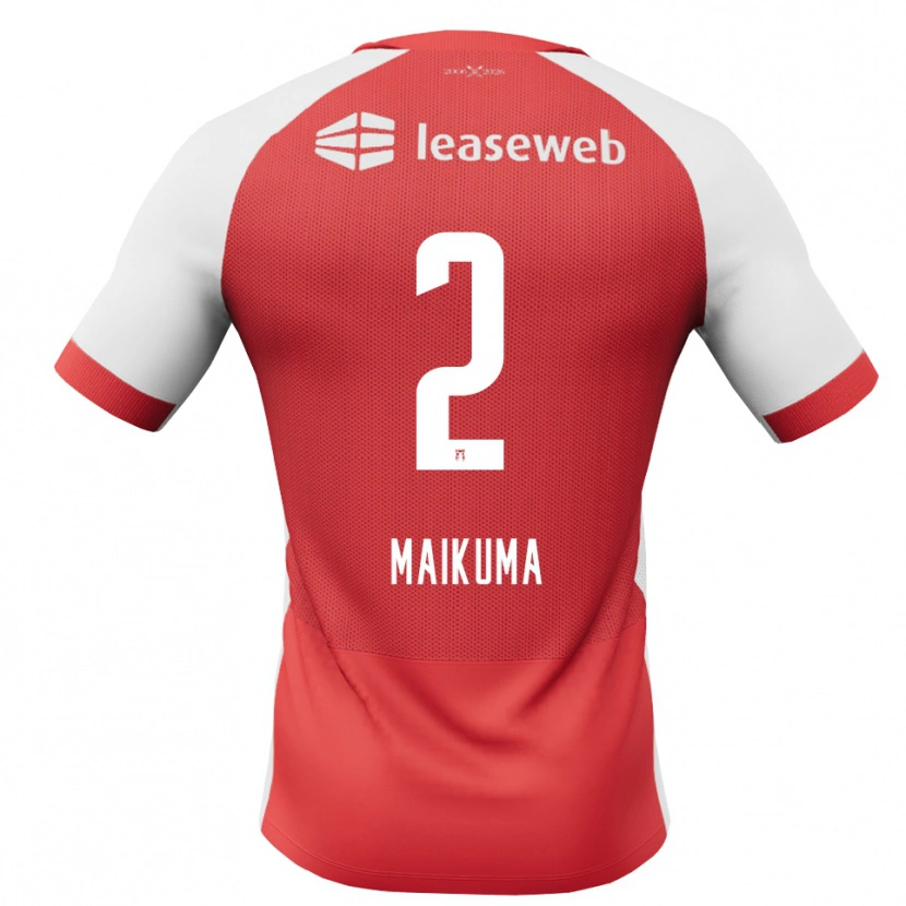 Danxen Mujer Camiseta Seiya Maikuma #2 Rojo Blanco Negro 1ª Equipación 2026/27 La Camisa México