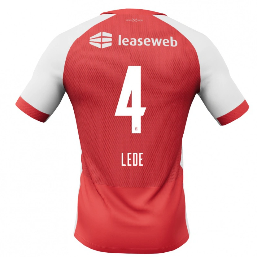 Danxen Mujer Camiseta Quincy Lede #4 Rojo Blanco Negro 1ª Equipación 2026/27 La Camisa México