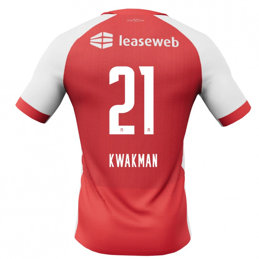 Danxen Mujer Camiseta Dave Kwakman #21 Rojo Blanco Negro 1ª Equipación 2026/27 La Camisa México