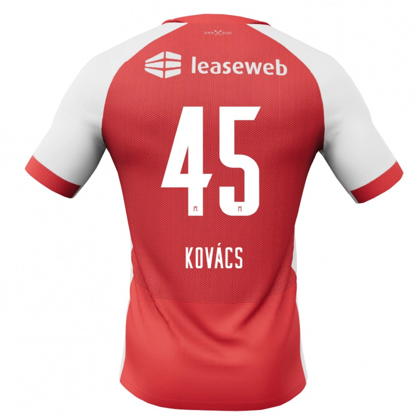 Danxen Mujer Camiseta Bendegúz Kovács #45 Rojo Blanco Negro 1ª Equipación 2026/27 La Camisa México