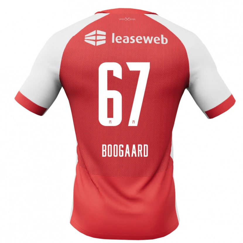 Danxen Mujer Camiseta Kasper Boogaard #67 Rojo Blanco Negro 1ª Equipación 2026/27 La Camisa México