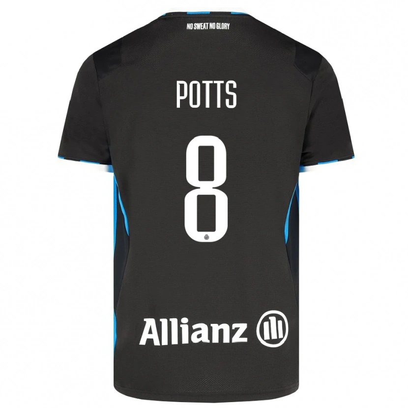 Danxen Mujer Camiseta Freddie Potts #8 Negro Rojo Azul 1ª Equipación 2026/27 La Camisa México