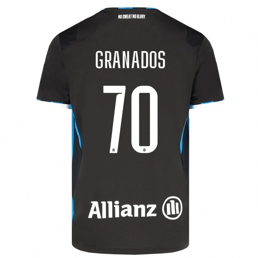 Danxen Mujer Camiseta Alejandro Granados #70 Negro Rojo Azul 1ª Equipación 2026/27 La Camisa México