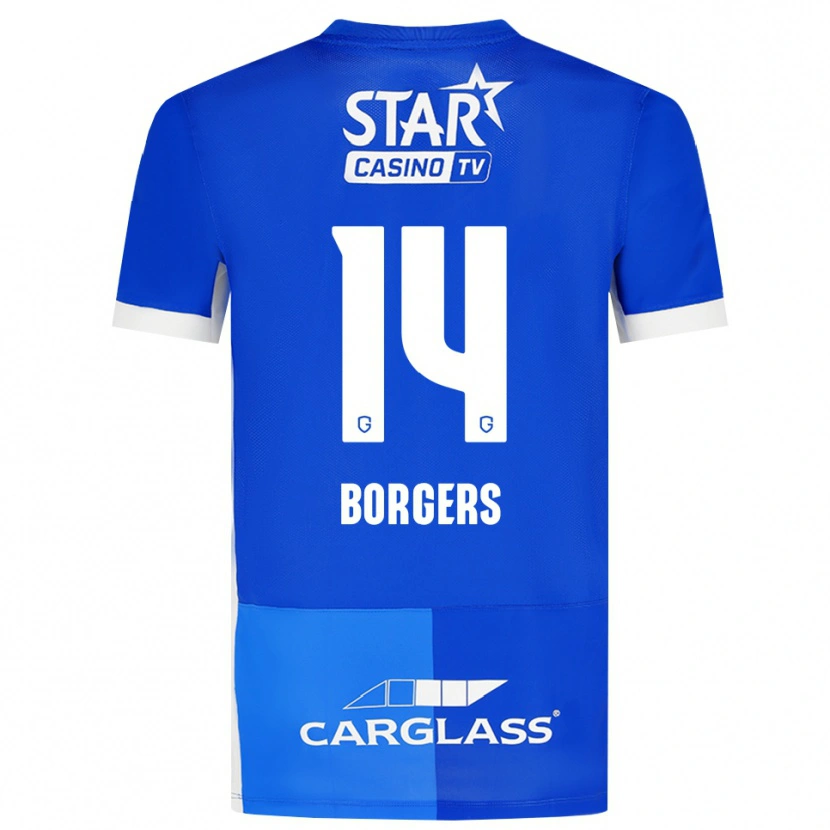 Danxen Mujer Camiseta Lander Borgers #14 Azulmedio Azulreal Blanco 1ª Equipación 2026/27 La Camisa México