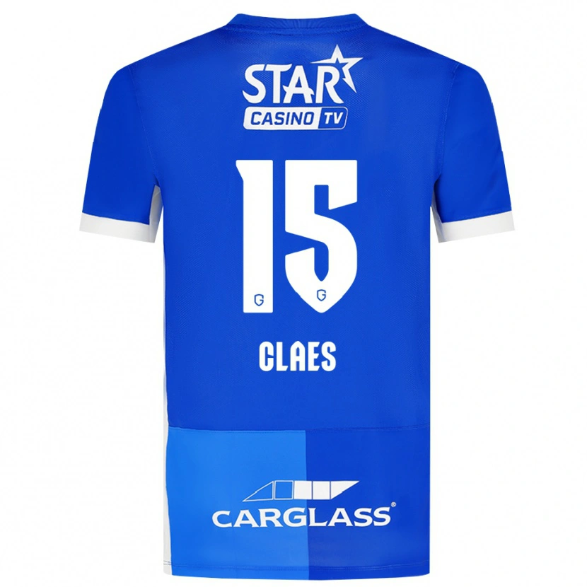 Danxen Mujer Camiseta Thomas Claes #15 Azulmedio Azulreal Blanco 1ª Equipación 2026/27 La Camisa México