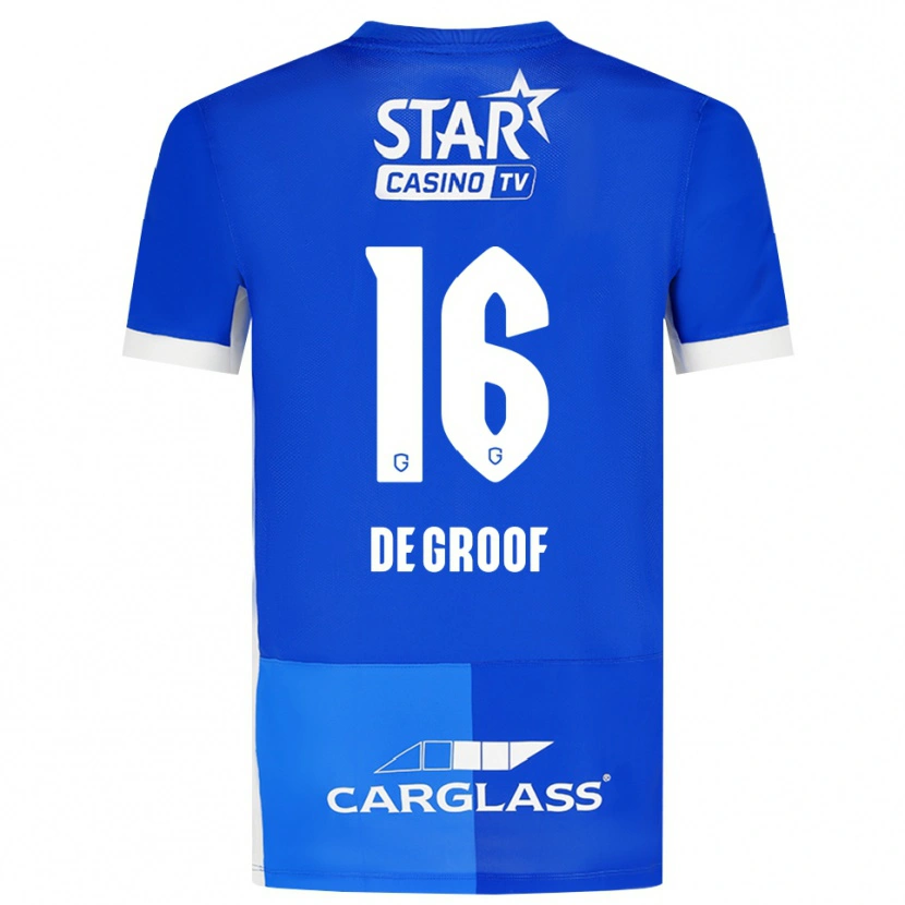 Danxen Mujer Camiseta Jens De Groof #16 Azulmedio Azulreal Blanco 1ª Equipación 2026/27 La Camisa México