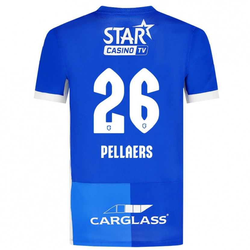 Danxen Mujer Camiseta Amanuel Pellaers #26 Azulmedio Azulreal Blanco 1ª Equipación 2026/27 La Camisa México