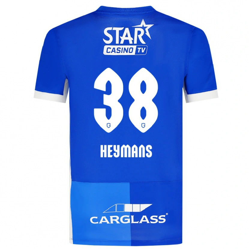 Danxen Mujer Camiseta Daan Heymans #38 Azulmedio Azulreal Blanco 1ª Equipación 2026/27 La Camisa México