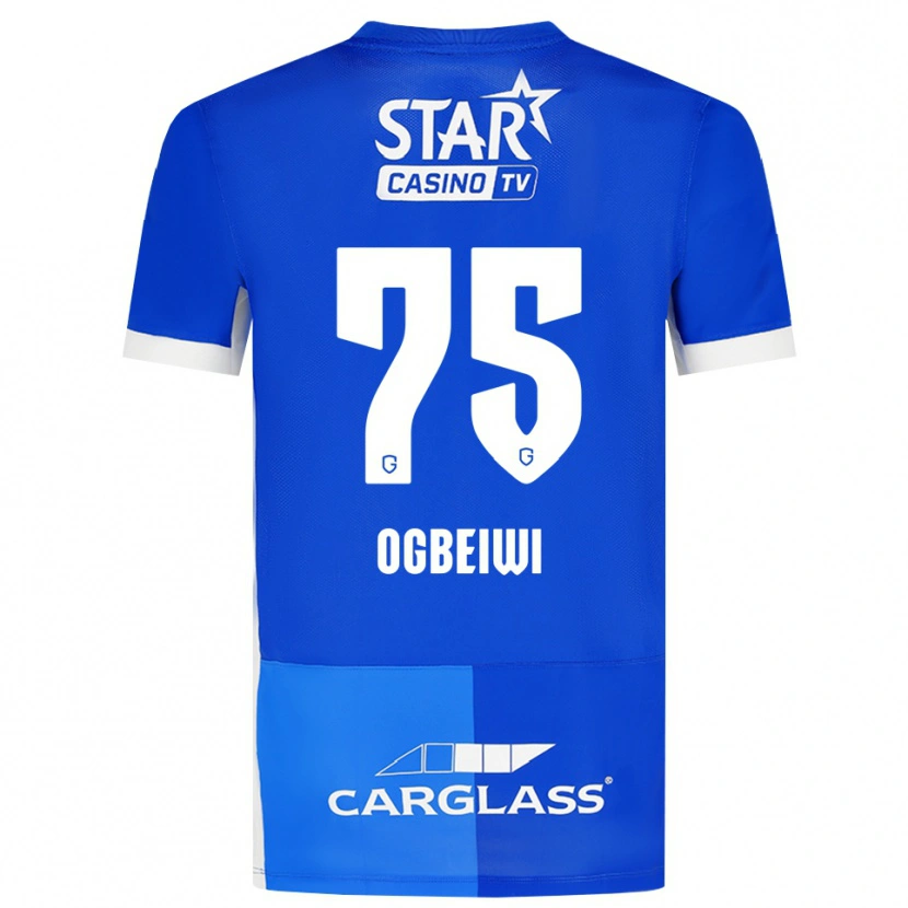 Danxen Mujer Camiseta Precious Ogbeiwi #75 Azulmedio Azulreal Blanco 1ª Equipación 2026/27 La Camisa México