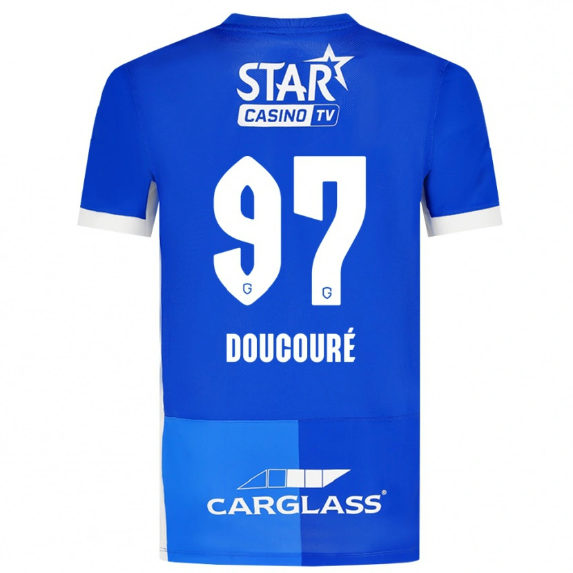 Danxen Mujer Camiseta Emile Doucouré #97 Azulmedio Azulreal Blanco 1ª Equipación 2026/27 La Camisa México