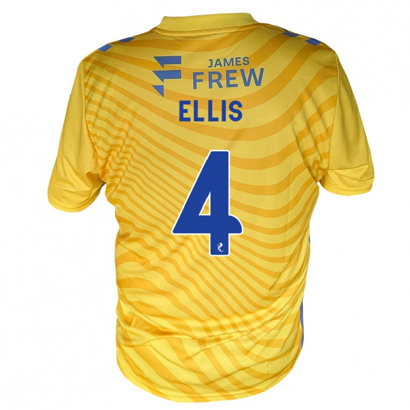 Danxen Mujer Camiseta Ruari Ellis #4 Azul Real Amarillo 2ª Equipación 2026/27 La Camisa México
