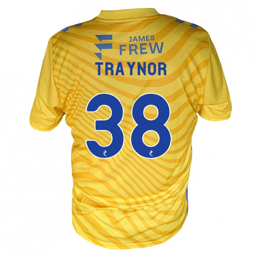 Danxen Mujer Camiseta Archie Traynor #38 Azul Real Amarillo 2ª Equipación 2026/27 La Camisa México