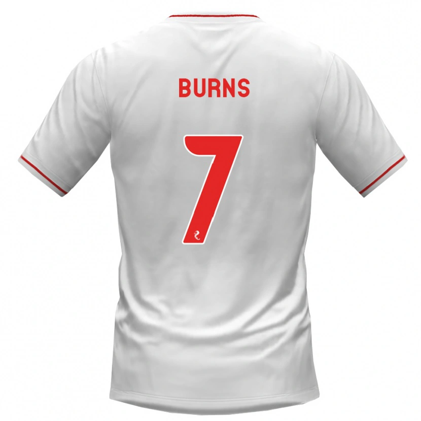 Danxen Mujer Camiseta Erin Burns #7 Blanco Rojo 2ª Equipación 2026/27 La Camisa México