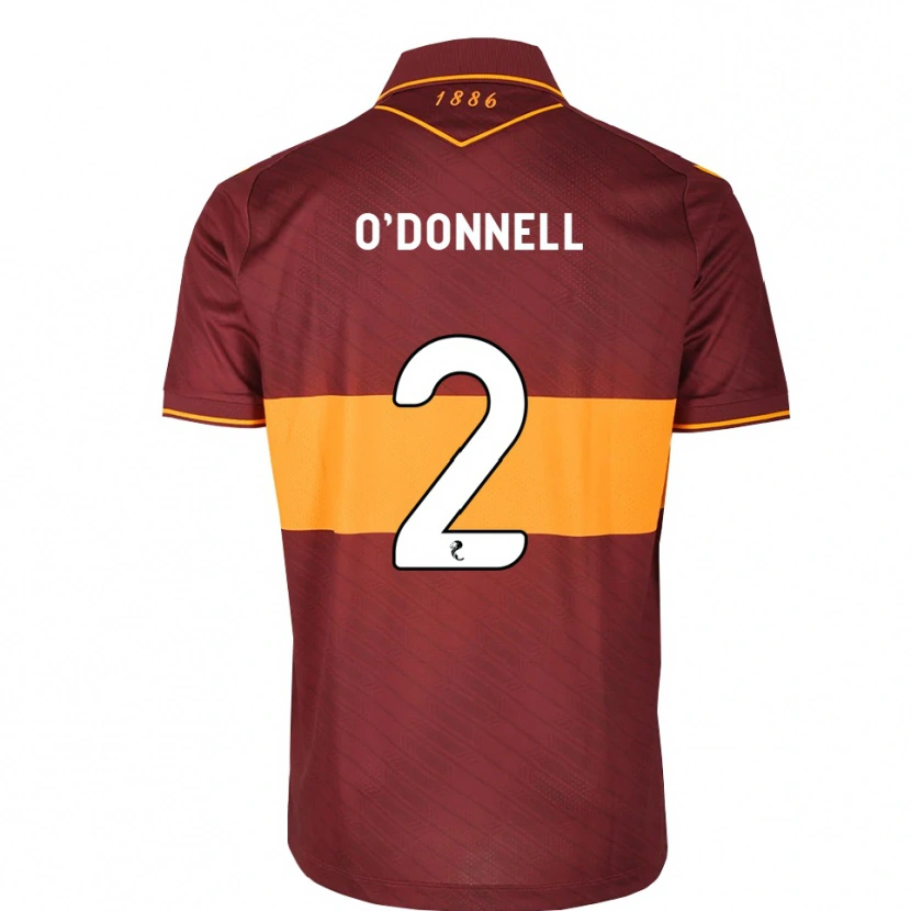 Danxen Mujer Camiseta Stephen O'donnell #2 Naranja Granate 2ª Equipación 2026/27 La Camisa México