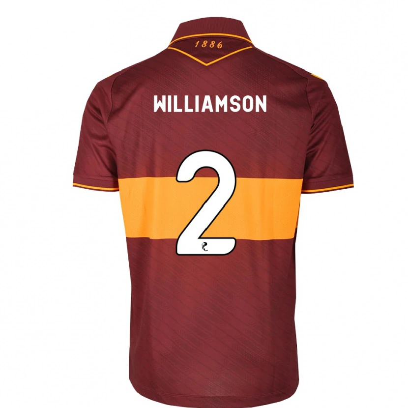 Danxen Mujer Camiseta Scott Williamson #2 Naranja Granate 2ª Equipación 2026/27 La Camisa México