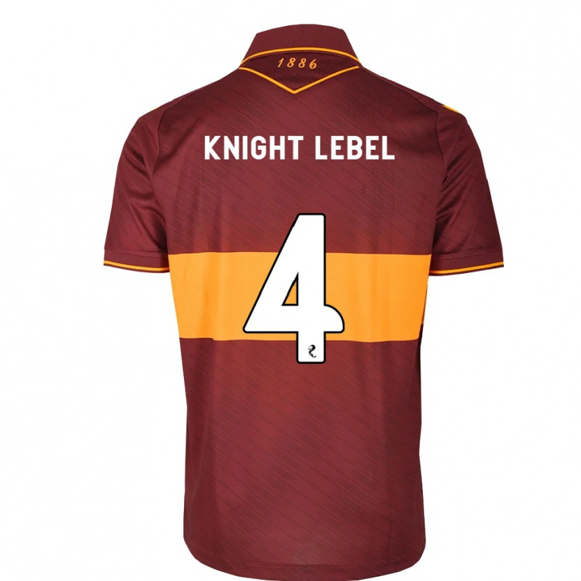 Danxen Mujer Camiseta Jamie Knight-Lebel #4 Naranja Granate 2ª Equipación 2026/27 La Camisa México