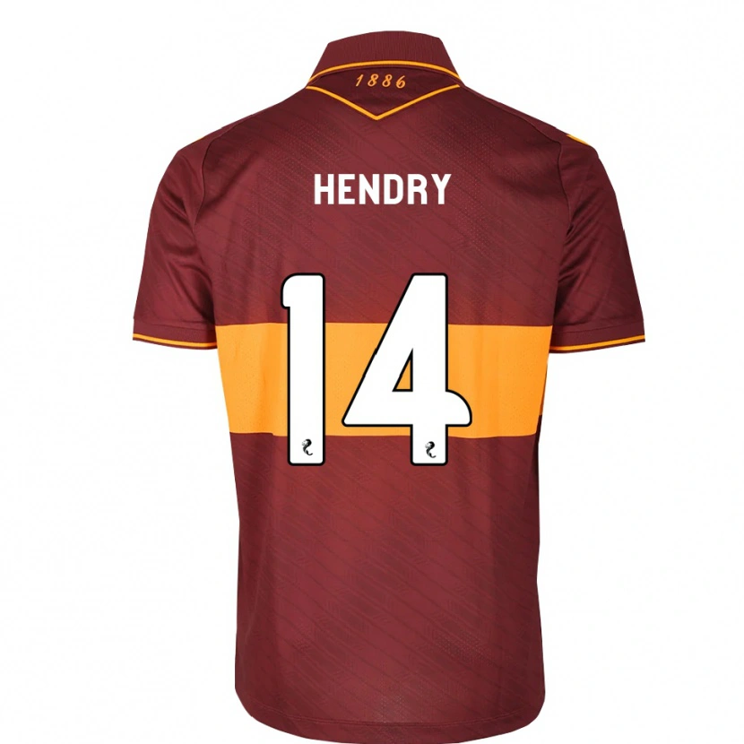 Danxen Mujer Camiseta Callum Hendry #14 Naranja Granate 2ª Equipación 2026/27 La Camisa México