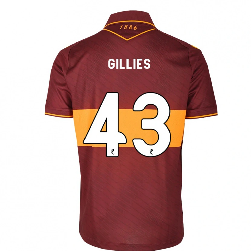Danxen Mujer Camiseta Jay Gillies #43 Naranja Granate 2ª Equipación 2026/27 La Camisa México