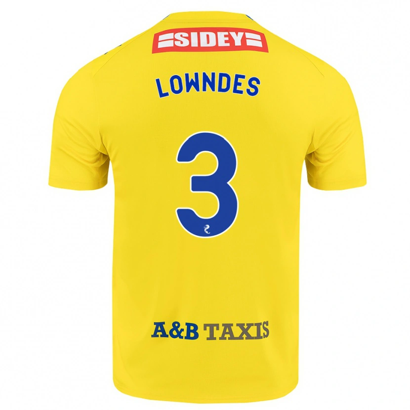 Danxen Mujer Camiseta Thomas Lowndes #3 Amarillo Azul Negro 2ª Equipación 2026/27 La Camisa México